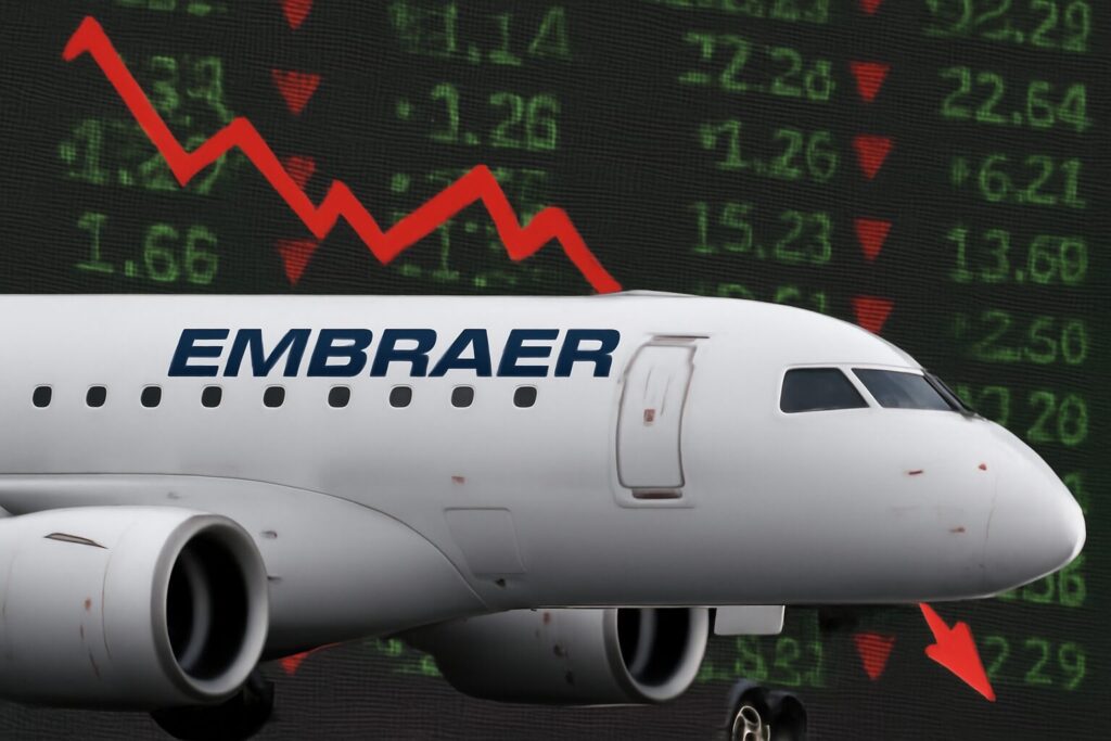 Tombo de 11% da Embraer é maior queda diária em 4 anos