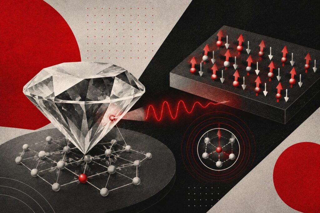 Altermagnetos diamante: defeito microscópico pode revolucionar eletrônicos