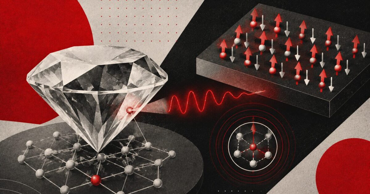 Altermagnetos diamante: defeito microscópico pode revolucionar eletrônicos