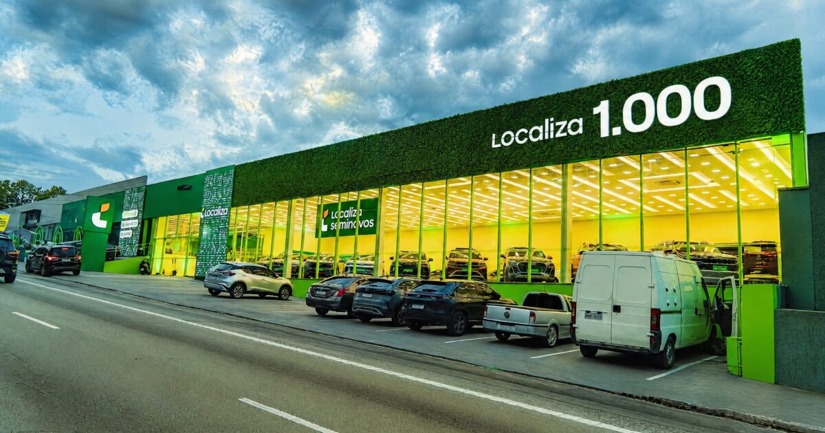 Localiza seminovos: venda retroalimenta aluguel e rede atinge 1.000 pontos
