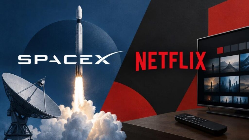 SpaceX ação sobe 8,5% e Netflix cai